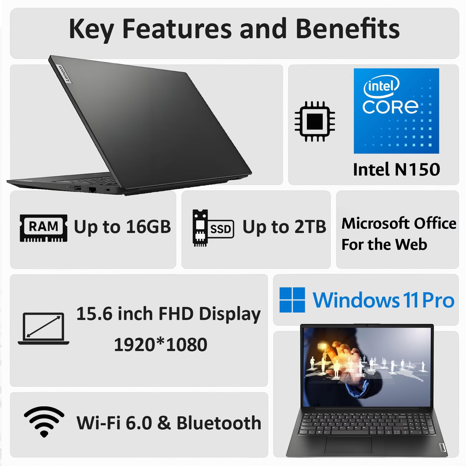 Amazon.com: Lenovo 2026 Business Laptop with MS 365 for The Web