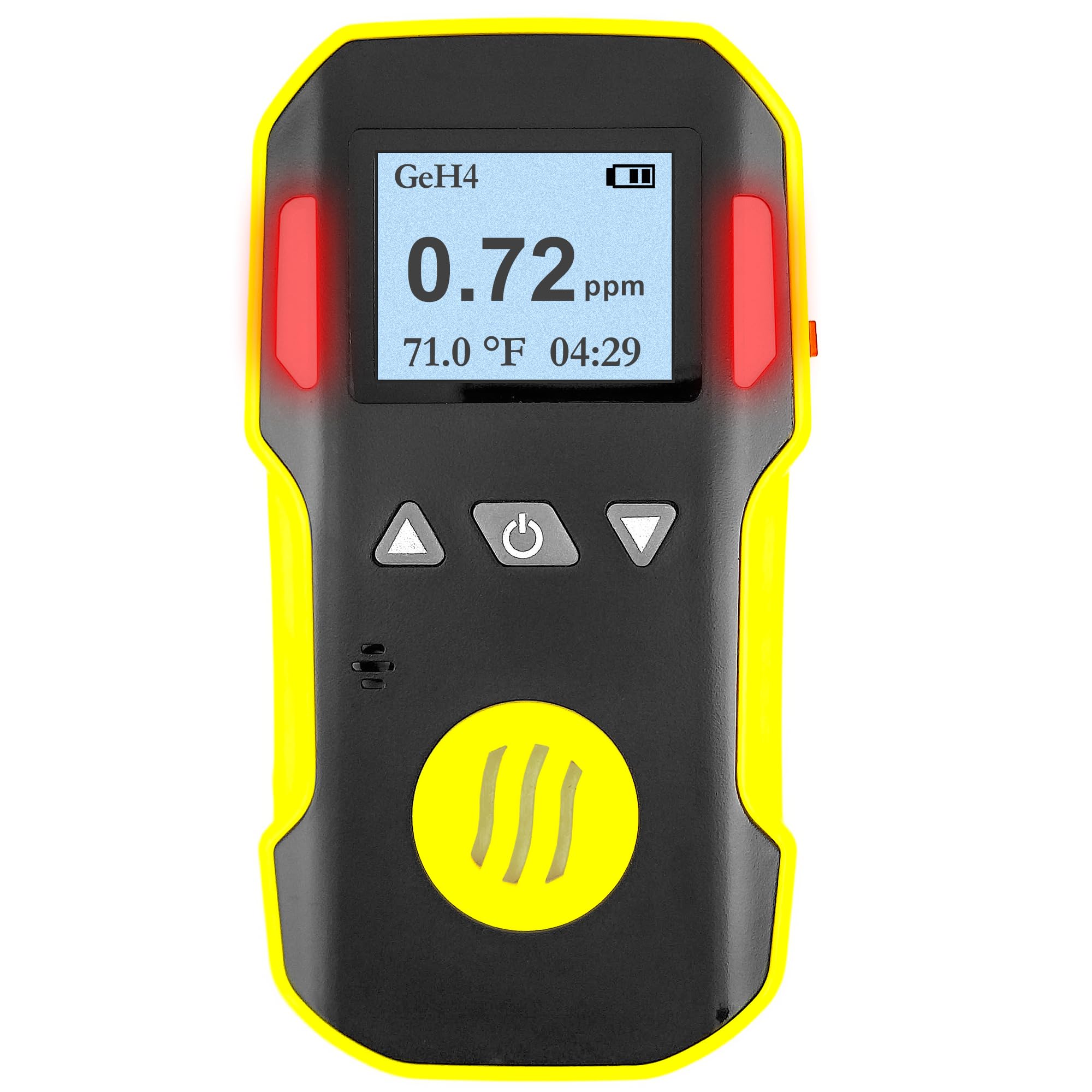 Detector de Gas Germano | Certificado de Calibración EU | Recarga USB | Alarmas Sonoras, Luminosas y por Vibración | 0–1 ppm GeH4