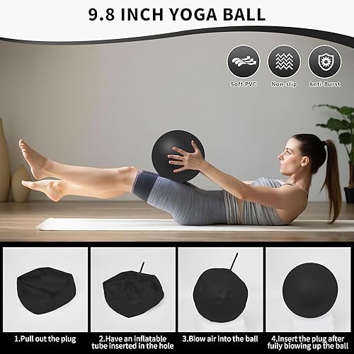 Miniatura 6 de Pilates Essentials Kit for Home Women, Pilates Equipment for Workouts, 6 Fabric Resistance Bands, 12 Inch Magic Circle Yoga Ring, Mini Exercise Set