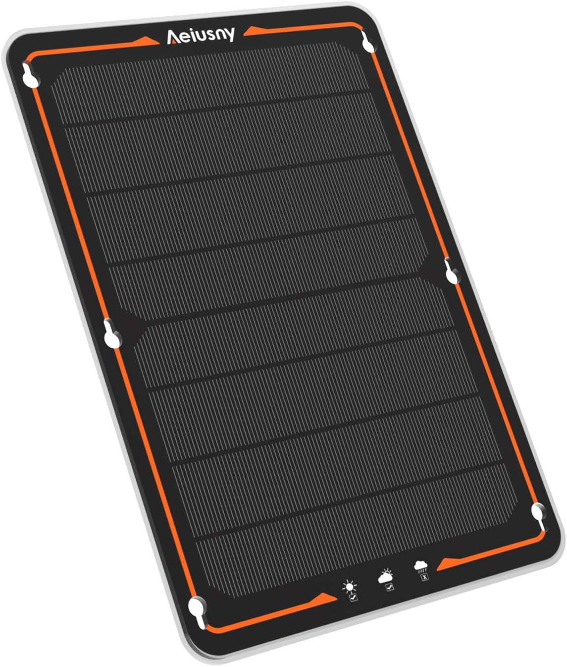 12 Volts 10 Watts Portable Power Solar Panel Backup Solar Trickle Charger for Car Boat Automotive RV with Alligator Clip Adapter (10W Portable Solar Panel)