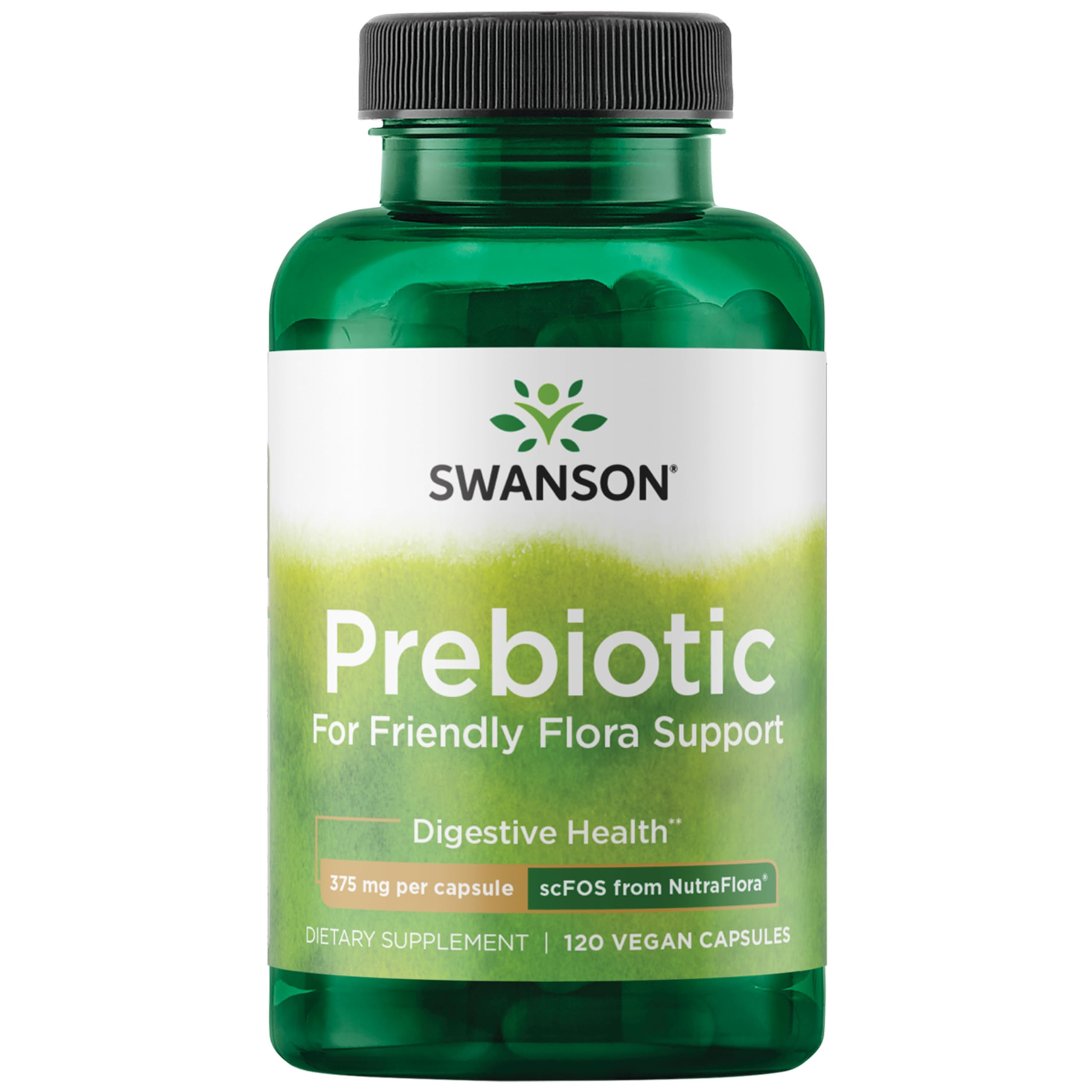 Swanson Prebiotic Fiber Capsules, 750 mg, 120 Vegan Capsules 120 Count (Pack of 1)