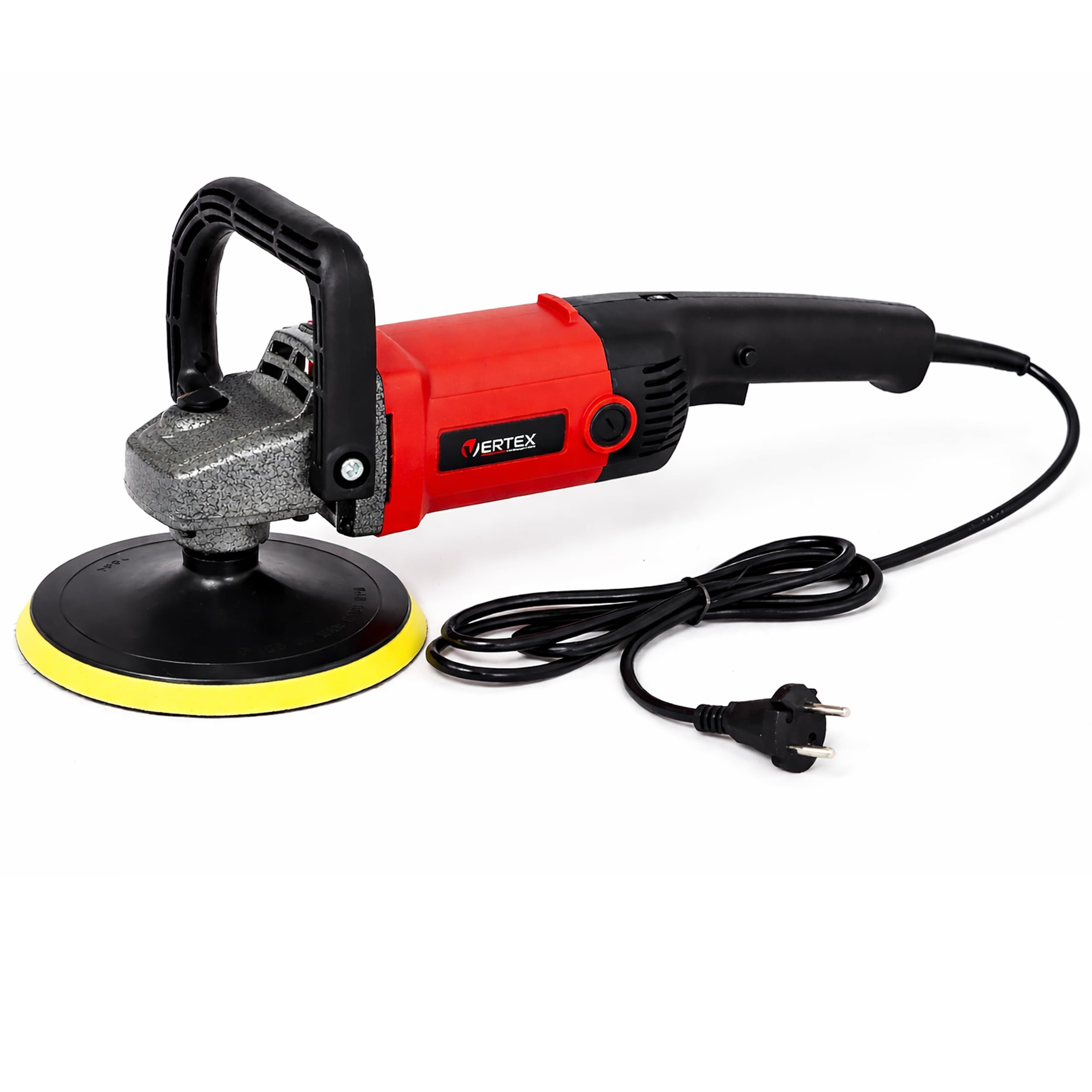 Polerka samochodowa 1400W 180 mm z regulacją obrotów, maszyna polerska do lakieru, zestaw do polerowania + 4 gąbki, baranek, M14