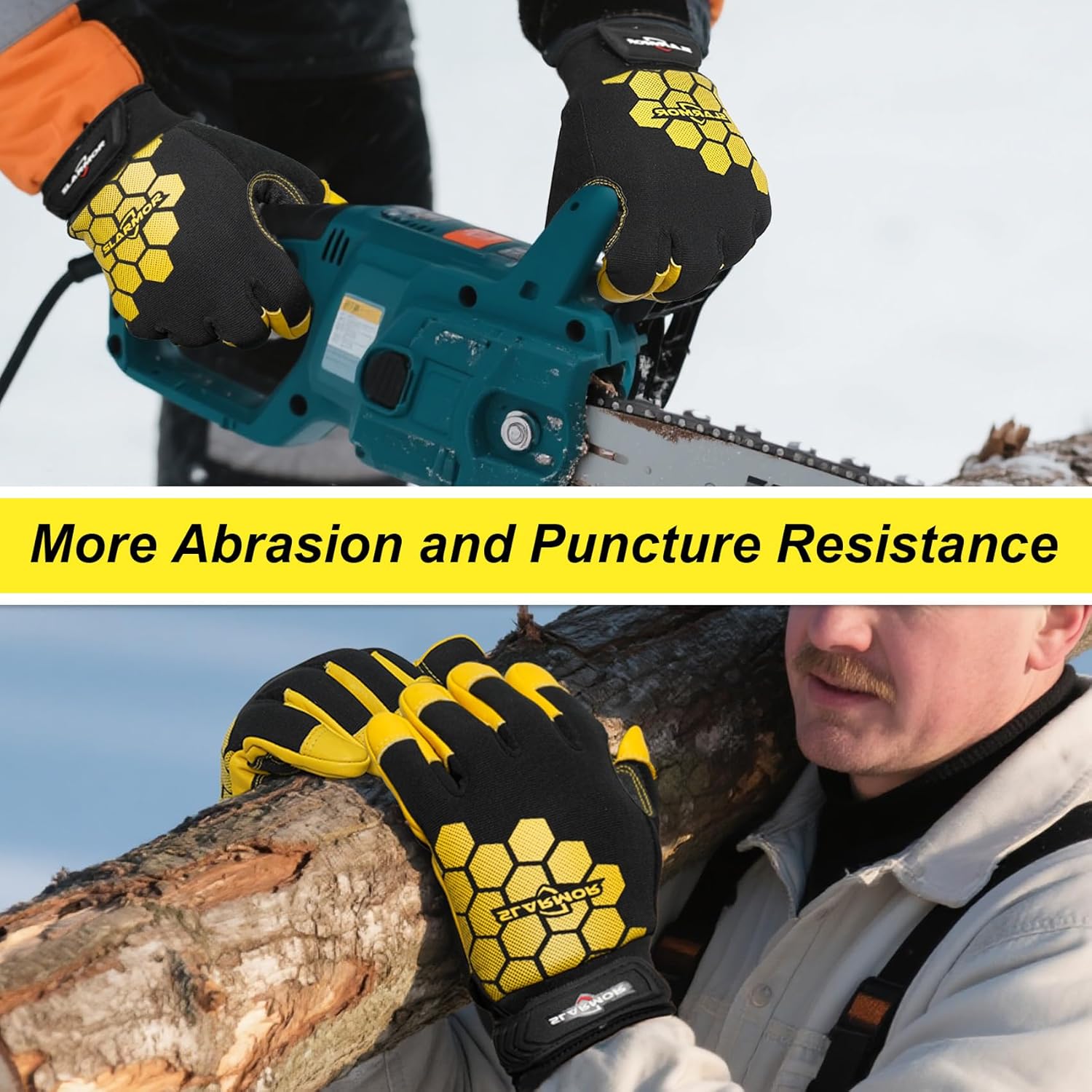 Winter Work Gloves for Men, Insulated, Waterproof,Touch Screen with Warm Thinsulate Lining for Cold Weather - Image 7