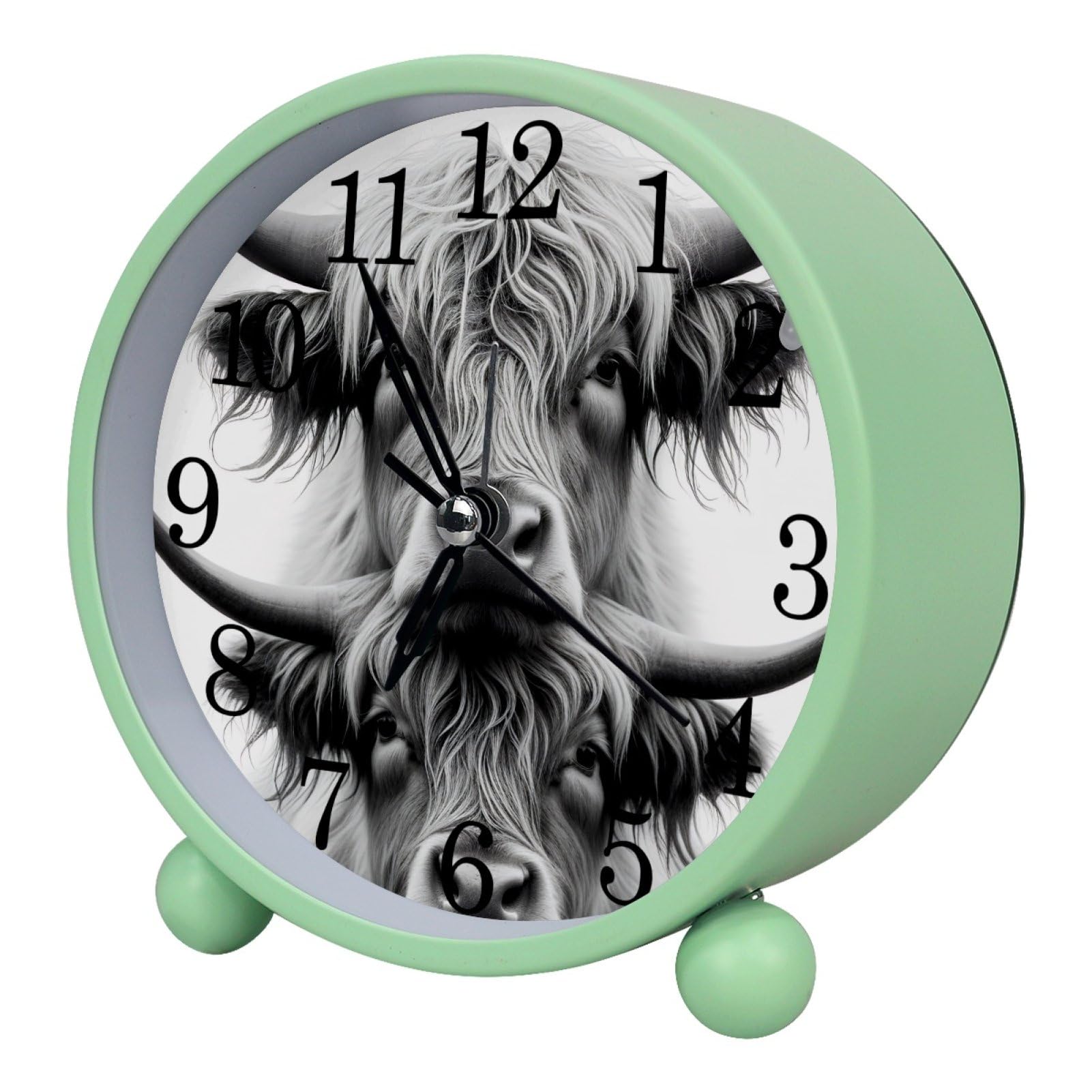 etoenbrc Watercolor Butterfly Silent Analog Alarm Clock Small Battery Operated Clock Slient Plastic Table Clock for Living Room Bedroom Color336