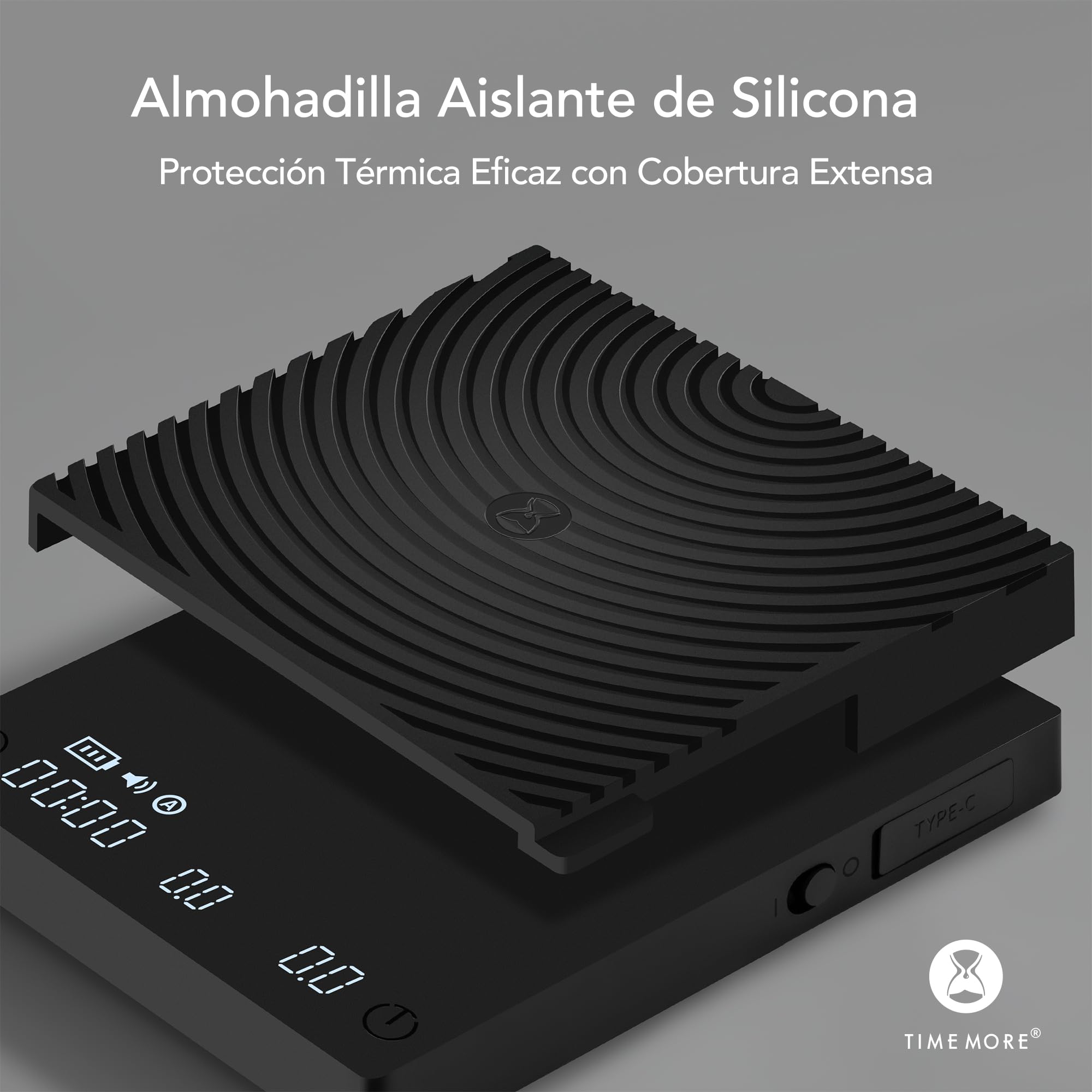 TIMEMORE Black Mirror Mini, balanza digital para café con temporizador, 2 kg/0,1 g, función de flujo, compacta y portátil, almohadilla protectora de silicona, balanza para espresso, negra