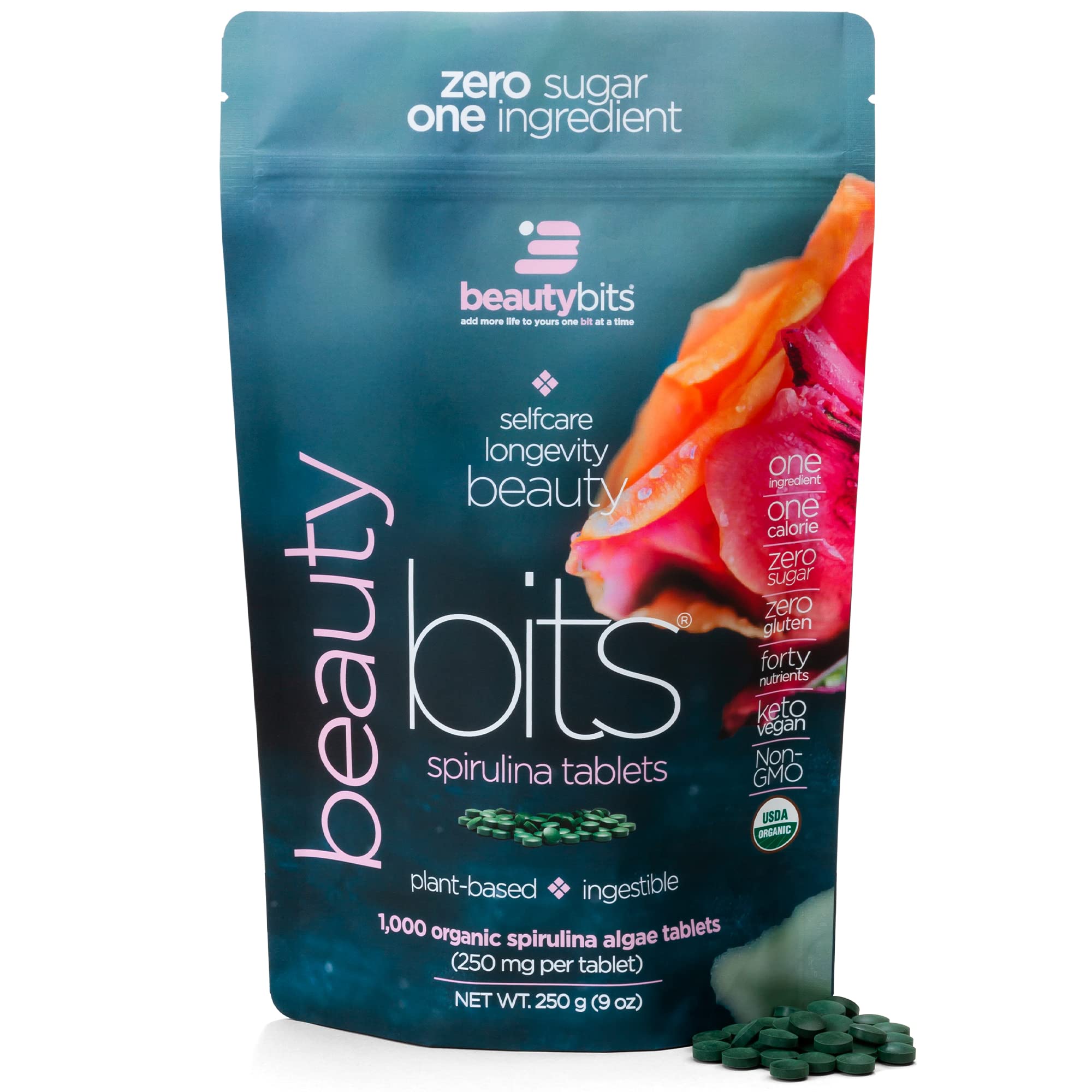 Buy ENERGYBITS BEAUTYbits Pure Spirulina Algae s, Superfood s, Pure