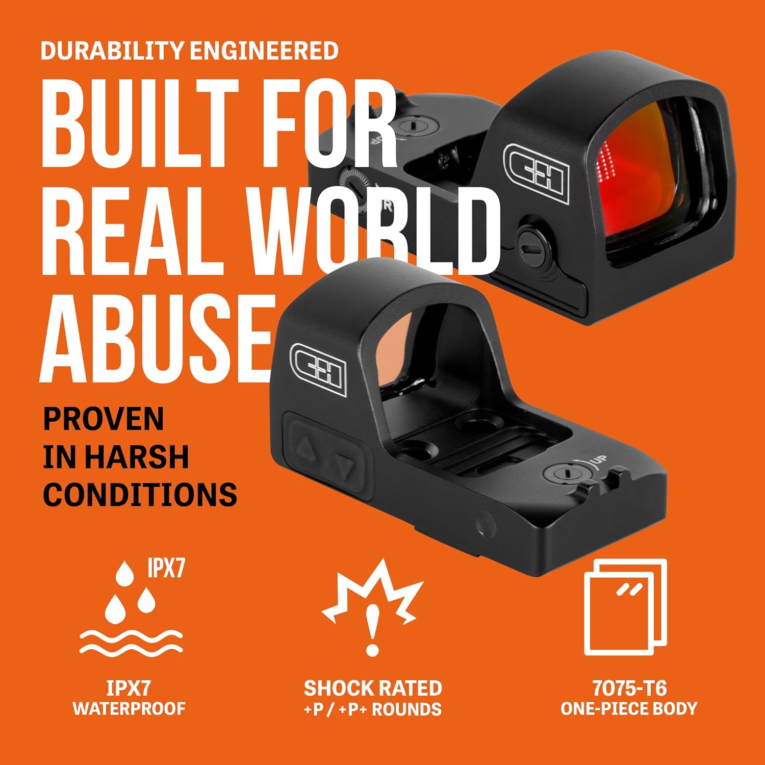 C+H Direct Mount Micro Red Dot Sight for Pistol | Compatible with H&K Optics Ready Handguns| Shake Awake Multi-Reticle Red Dot Reflex Sight for Pistol