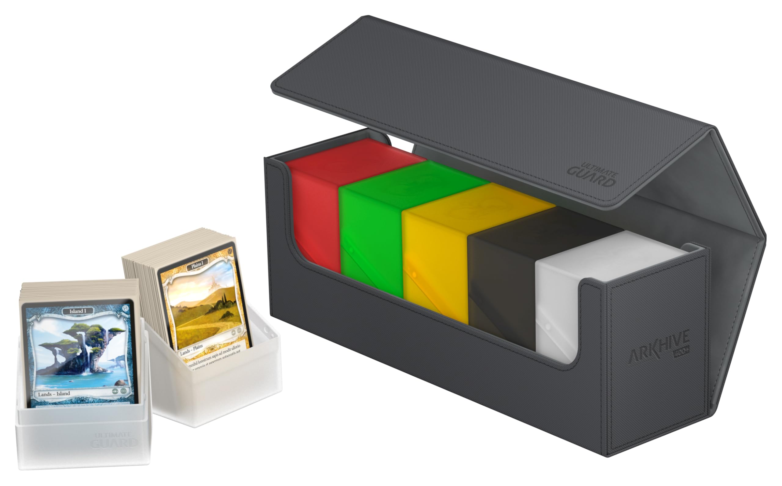 Ultimate Guard Caja para almacenar Cartas Arkhive 400 +. Tamaño estándar XenoSkin, Color ámbar