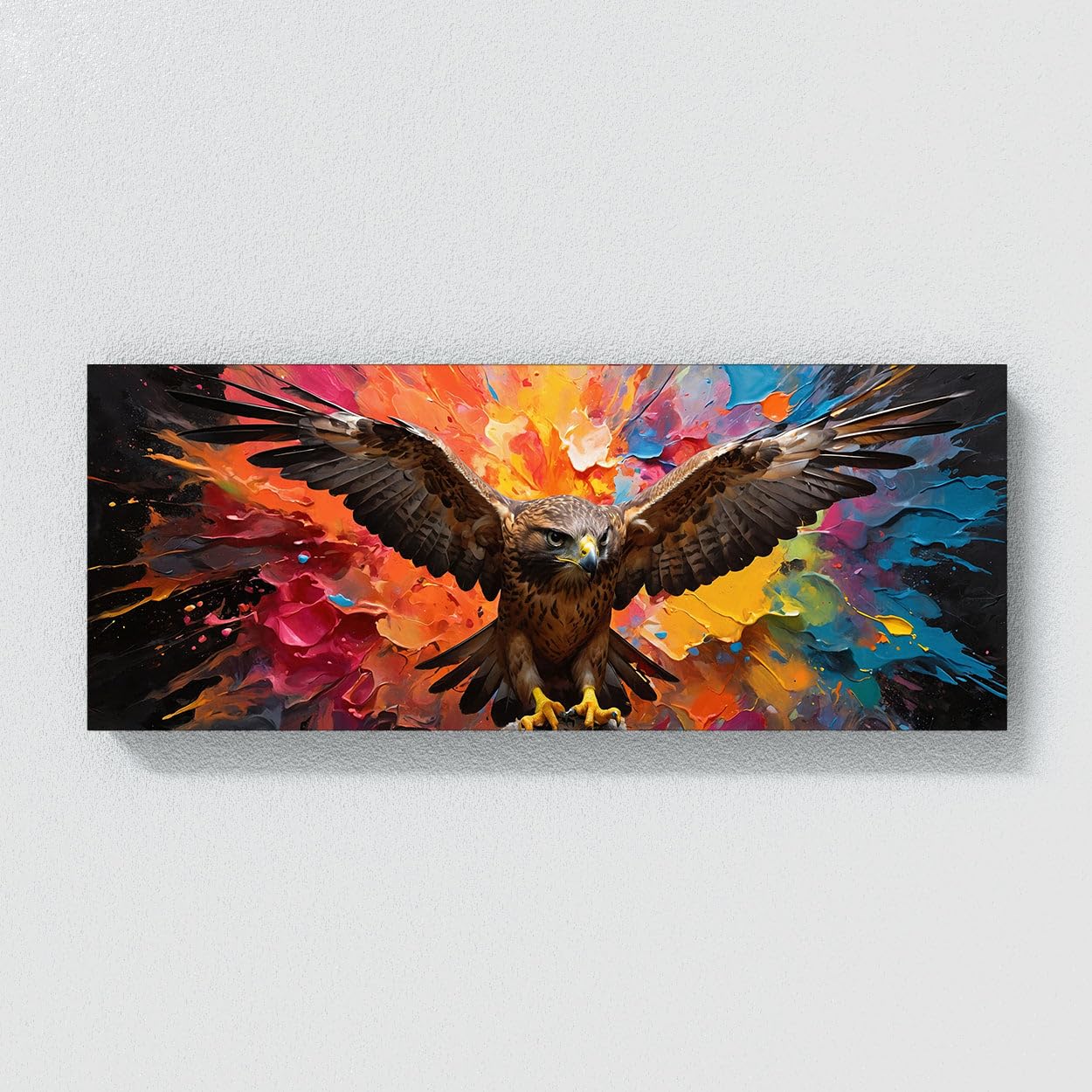 Amazon.com: Sense Canvas Hawk Energy Burst 127 Canvas Art