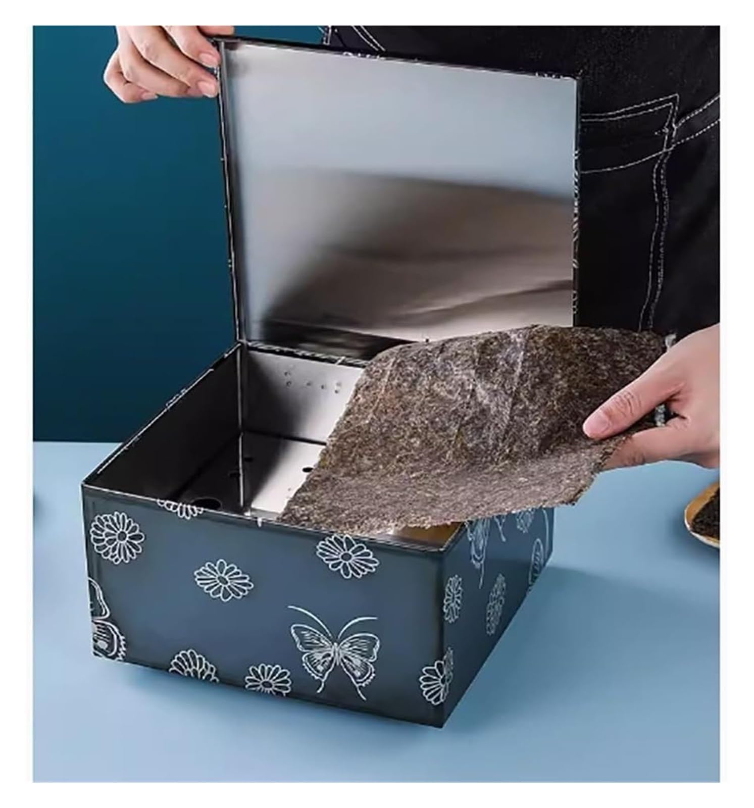 Horno de Algas de Acero Inoxidable, Caja de Secado de Algas, Temperatura Ajustable, Calentar nori for Que quede crujiente, for restaurantes de Sushi, restaurantes japoneses(Small)