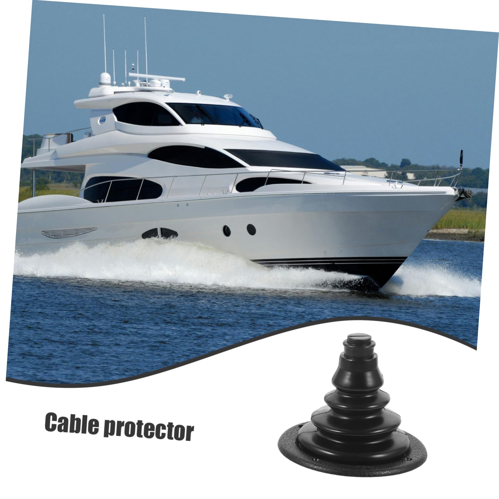 ifundom Protezione del Cavo del Cambio Avvio Cavo Marino Guaina passacavi Cable Organizer Accessori nautici Yacht organizzatore di Cavi in ​​Gomma Manicotti in Gomma Black