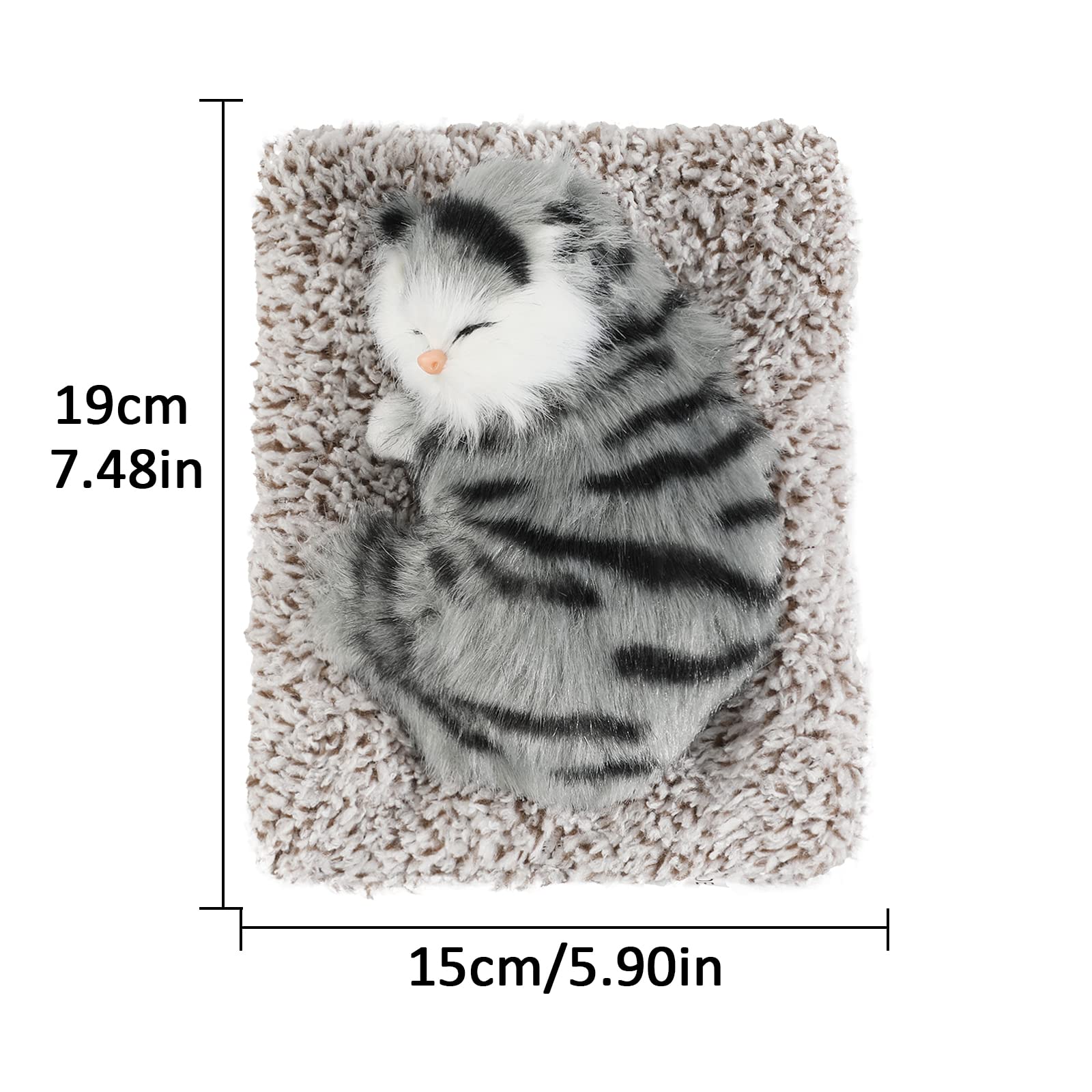 Bolsa de purificación de aire de carbón de bambú, Figuras de Gato Durmiendo, Ambientador Baño Ambientador desodorización Purificador De Aire para automóviles, mascotas, sótano, Gris