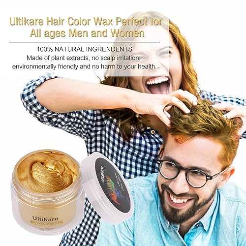 Miniatura 5 de Cera de color rubio para el cabello, tinte instantáneo para el cabello, crema de barro, lavable temporal, tinte de cabello natural, pomada de color