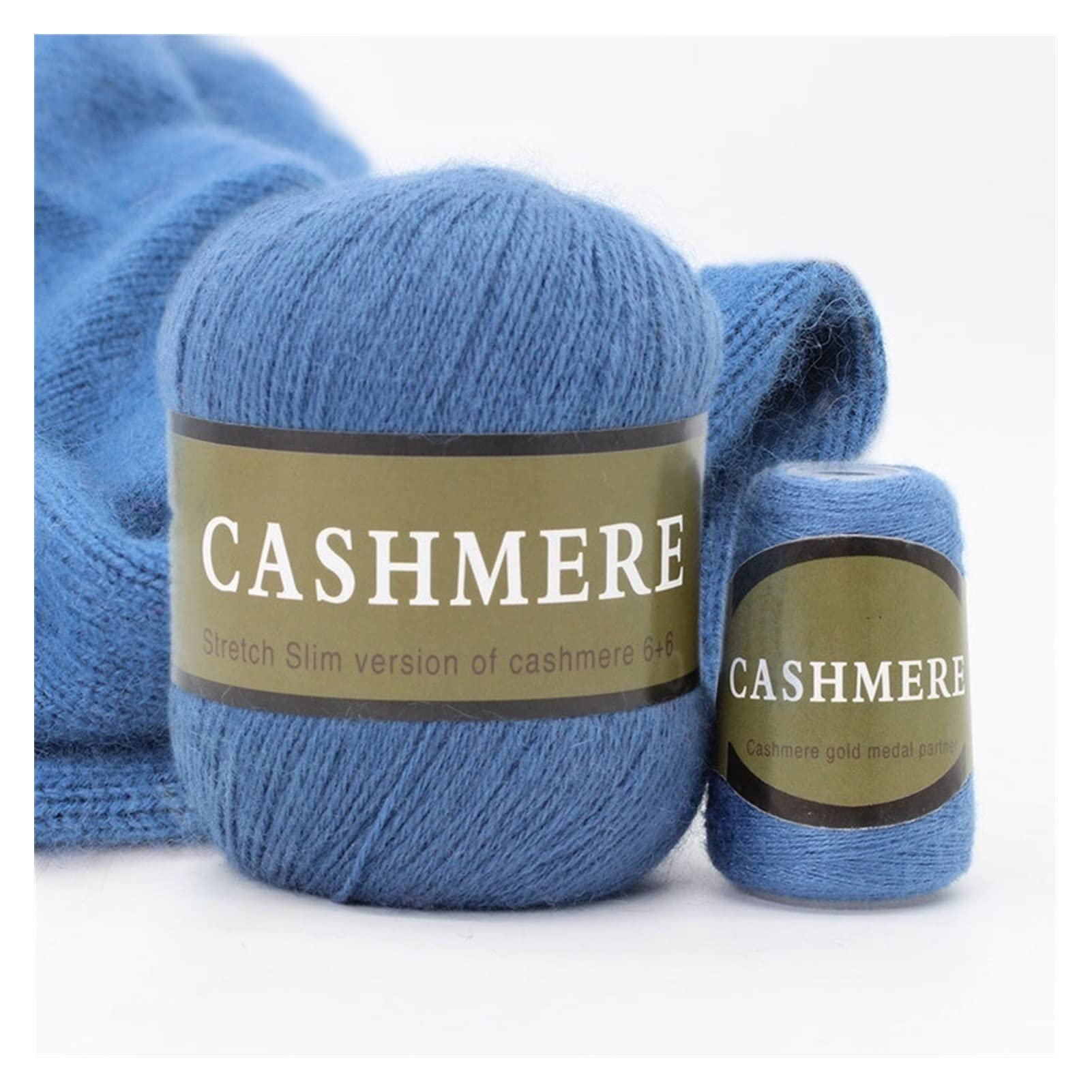 (300g / lot) 6 + 6 Laine de cachemire peignée for tricoter Machine à la main Tricoter Cachemire Tisser les files sans fil laine (Color : 2938 Bright green)