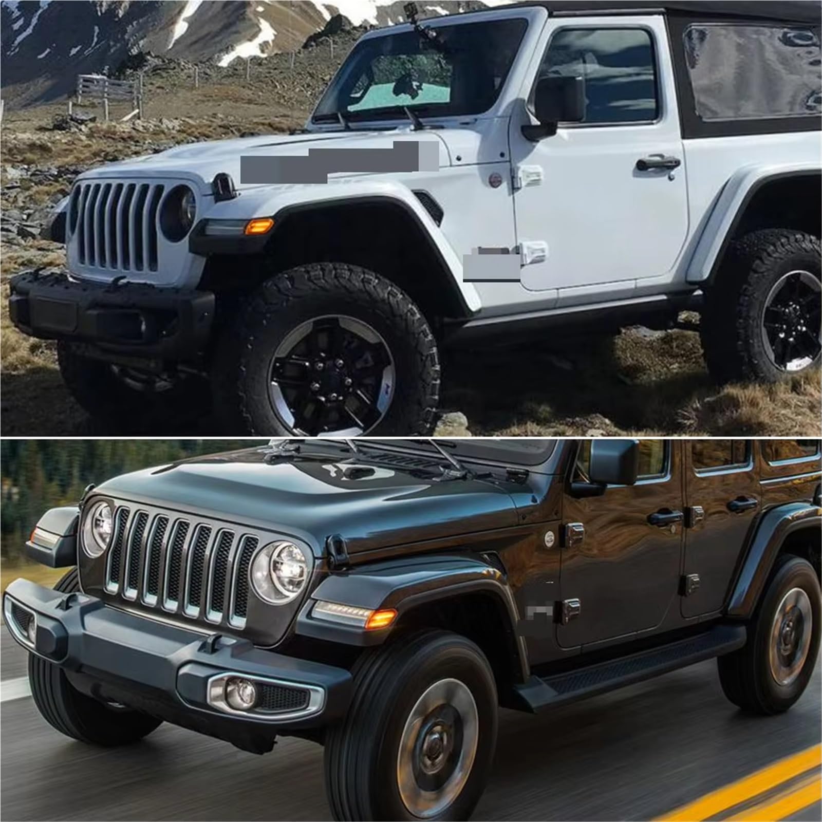 Pilotos Traseros Iluminación Para Jeep Para Wrangler Para JL 2018 2 Luces LED Ámbar Para Intermitentes De Coche Guardabarros Delantero Y Lateral