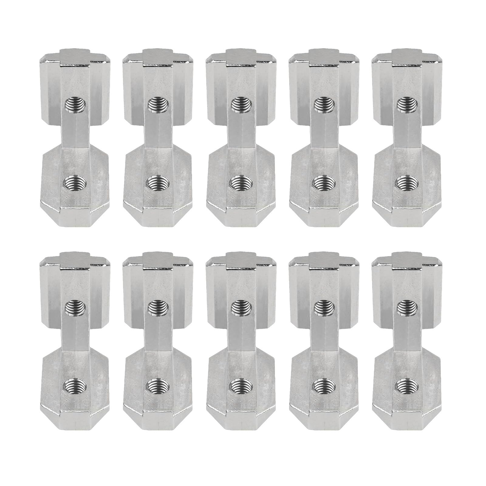 10Pieces 90 Degree Aluminum Profile Joining Brackets Accessory with Nut Sturdy Stainless Steel Hardware Easy to Use Stainless Steel T Slot Corner Joint
