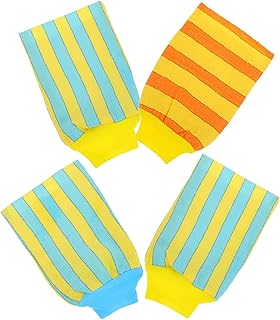 FRCOLOR 4 Peças De Luvas De Banho Bucha Luva De Banho Luva De Banho Esfoliante Corporal Luva De Rosto Esfoliante Esfoliante De Rosto Esfoliante Corporal Toalha De Banho Simples Esfoliante