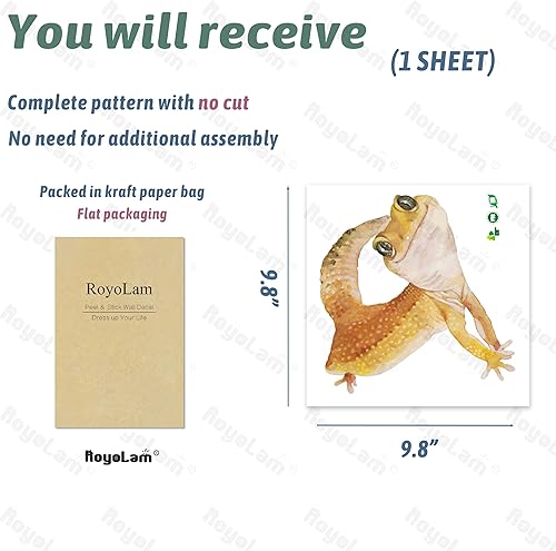 Miniatura 4 de Calcomanía de pared con diseño de Gecko sonriente, diseño de lagarto y animales, extraíble, impermeable, para niños, bebés, aula, preescolar, sala