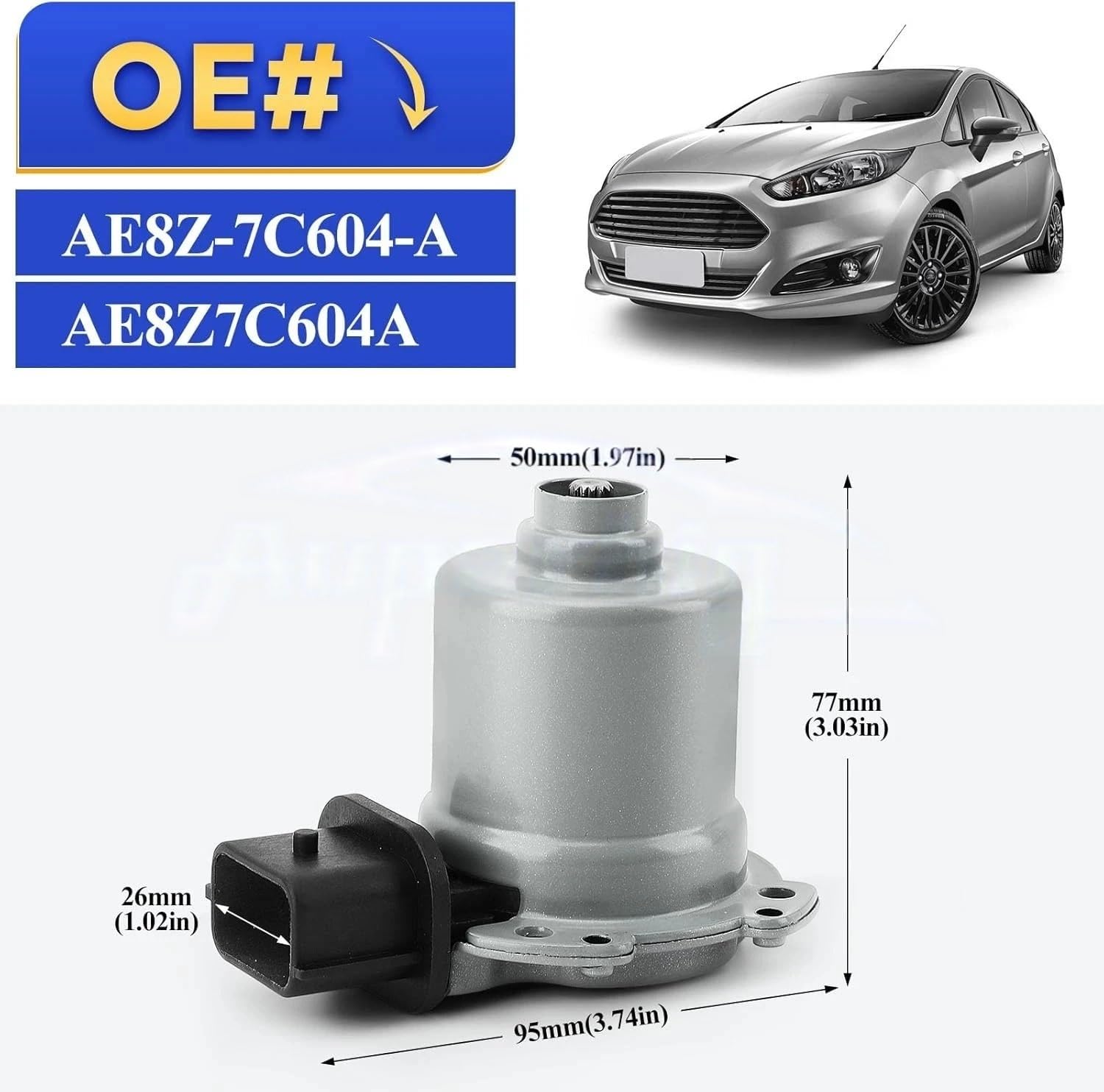 Compatible con Hyundai Fit para Veloster 2011-2019 Auparhig DPS6 6DCT250 Motor del actuador del embrague AE8Z-7C604-A 41480-2A003 cilindro accionador embrague(2PCS)