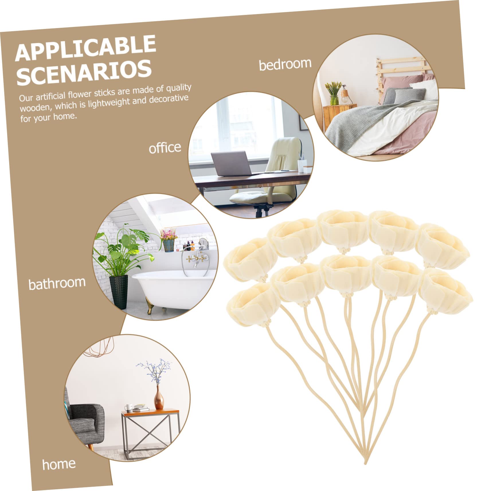 Didiseaon 3 Set Bastoncini Di Fiori Di Rattan Per Aromaterapia Diffusore Essenziale Ricarica Per Diffusore Per Interni Diffusori Per Aromaterapia Ricariche Di Oli Essenziali 10 pezzi*3