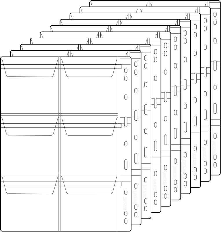 60 Pockets Coin Pocket Pages 99x93mm Collection Storage 10 Sheets | Uncle Paul 6 Pocket/Sheet 9-Hole Coin Collection Supplies Acid-Free PVC Sleeves For All Coins CS03106