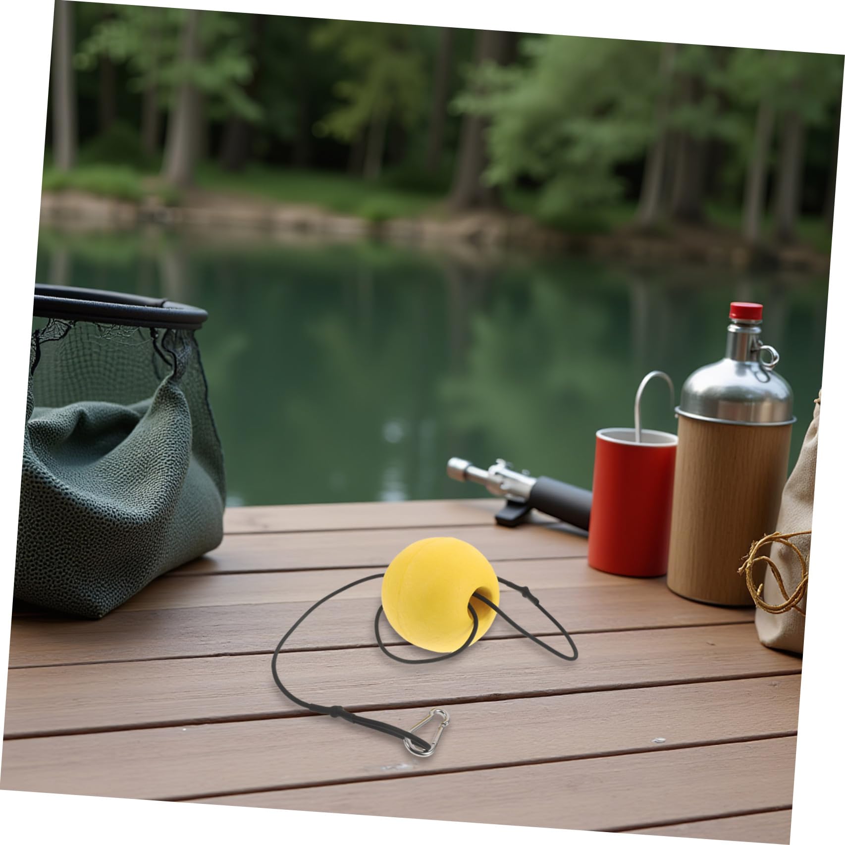 Boa Galleggiante per Kayak e Piscina in PVC Giallo con Corda Resistente, Previene Affondamento e Deformazioni, per attività Frequenti in Lago