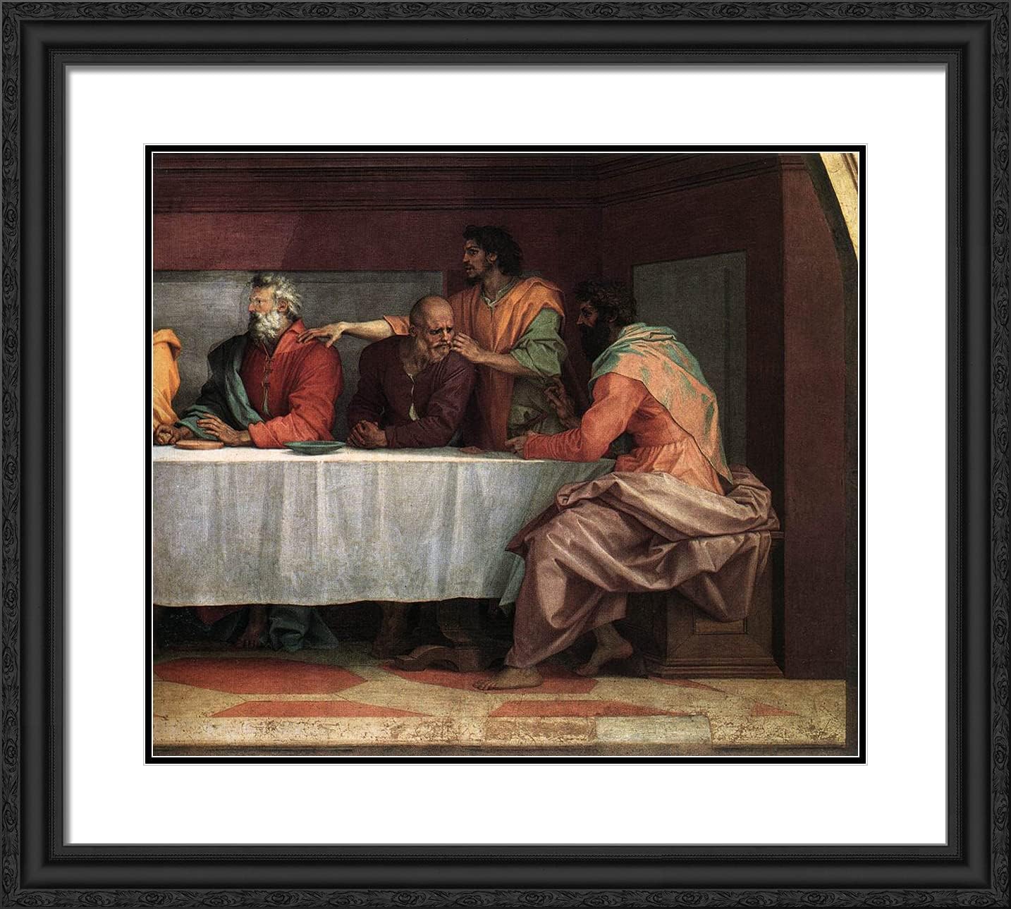 ArtDirect Del Sarto, Andrea 22x20 Gold Ornate Framed Art Print with Double Matting Titled: The Last Supper, Right