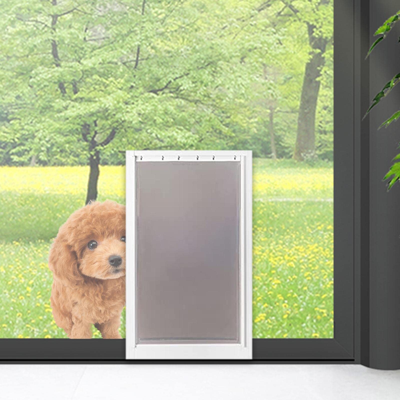 Sharplace Gattaiola Sportello di Ricambio per Porta Basculante Passaggio per Animali in TPU Durevole E Resistente alle Intemperie Adatto per Porte, 5 Fori