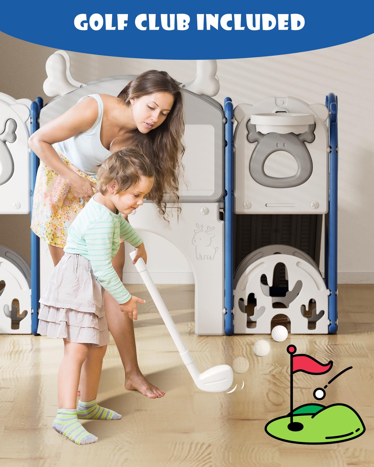 Amazon.com: YUFU 13 in 1 Kids Slide for Toddlers, Toddler