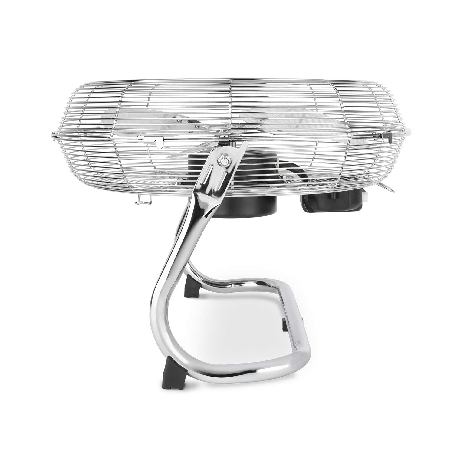 H.Koenig Ventilateur de Sol JOE30, 40cm, 100W, 3 Vitesses, Inclinaison Réglable, 3 Pâles, Pieds Antidérapants, Silencieux, Métal Chromé