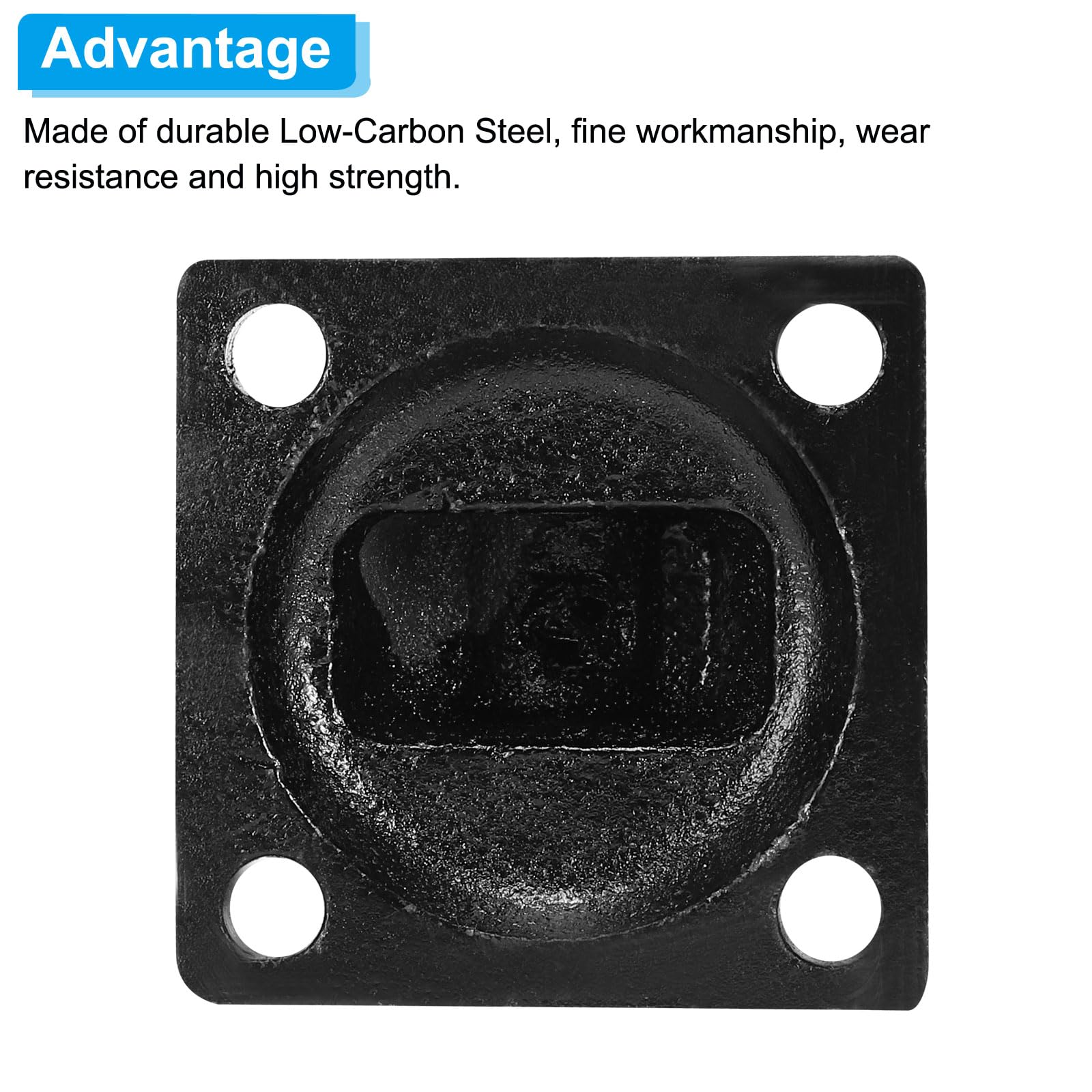 PATIKIL 50x50x47mm Air Cylindre Pied Bride Tige Pivot Chape Pneumatique Montage Support Arrière Montage Pièces, Noir