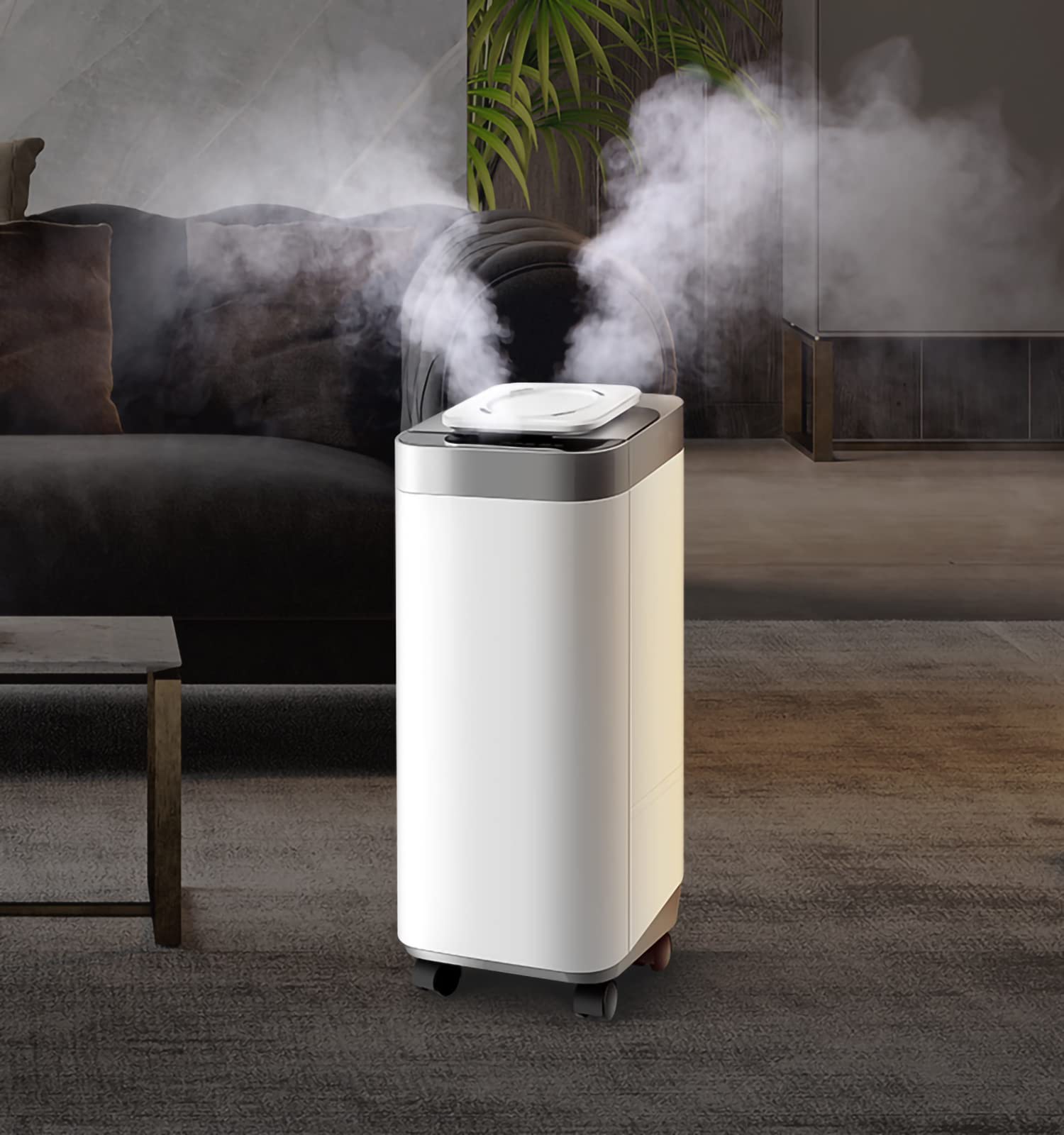 Humidificadores Humidificador de Aire de Gran Volumen de Niebla Hogar Silencioso Dormitorio Sala de Estar Gran Capacidad Industrial Comercial Rociador Montado en el Suelo Agua,
