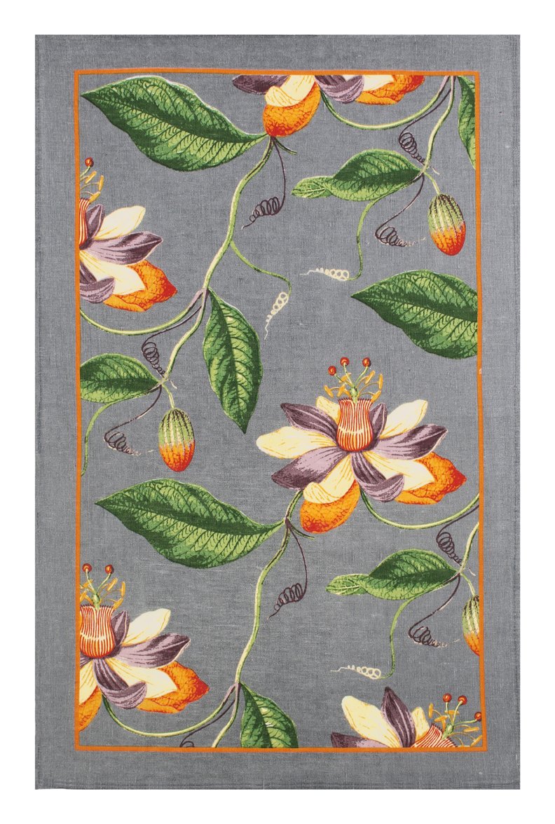 Ulster Weavers Blue Rhs Passifloria Linen Tea Towel