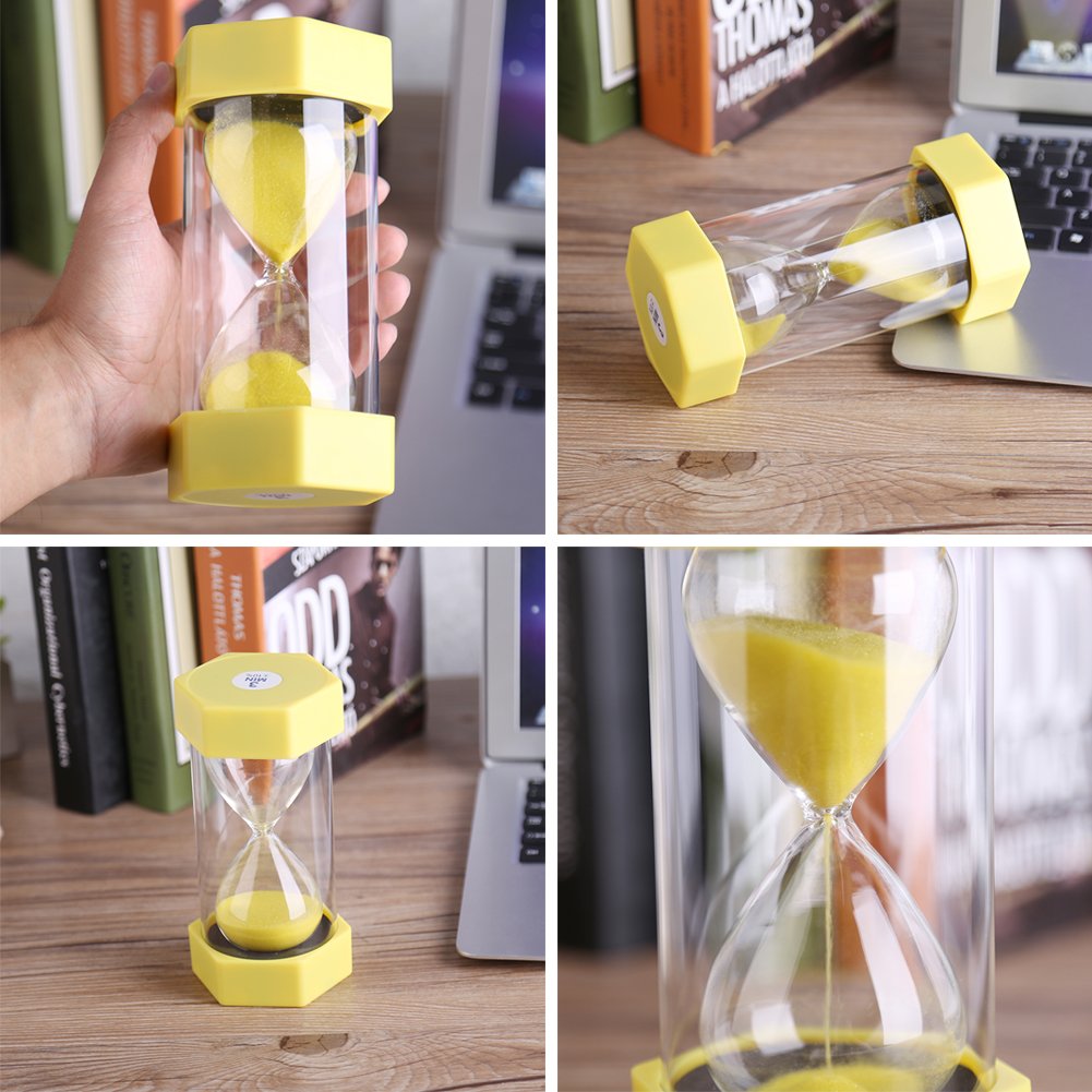 XINBAOHONG Sanduhr-Set – Timer Für Kinder, Küche, Büro, 10 Minuten (orange)