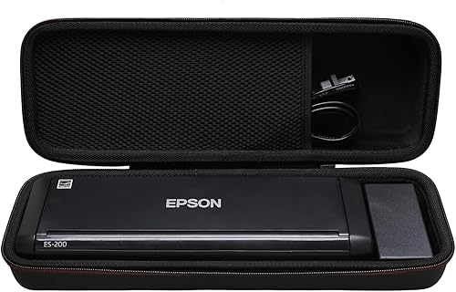 LTGEM Hard Case for Epson Workforce ES-200  ES-300W  ES-300WR Portable Document Scanner - Travel Protective Carrying Storage Bag