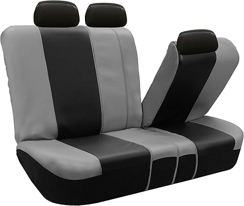 Miniatura 10 de FH Group Juego completo de fundas de asiento real para automóvil, ajuste universal, color negro, fundas de asiento delantero de 1 pieza, compatible