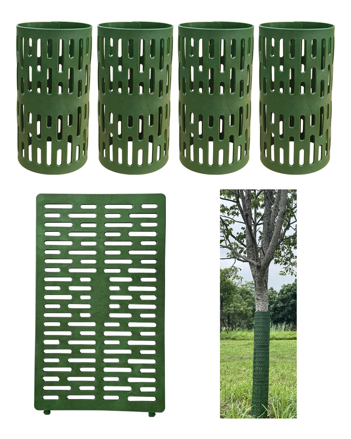 Tree Trunk Protectors Tree Bark Protectors - 4Pcs Small Tree Trunk Protector Guard Breathable Tree Protectors for Wildlife Protection