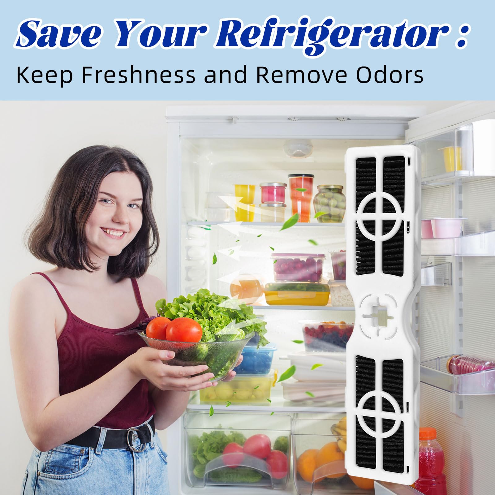 Amazon.com: 4 Pack Refrigerator Air Filter Replacement, Compatible