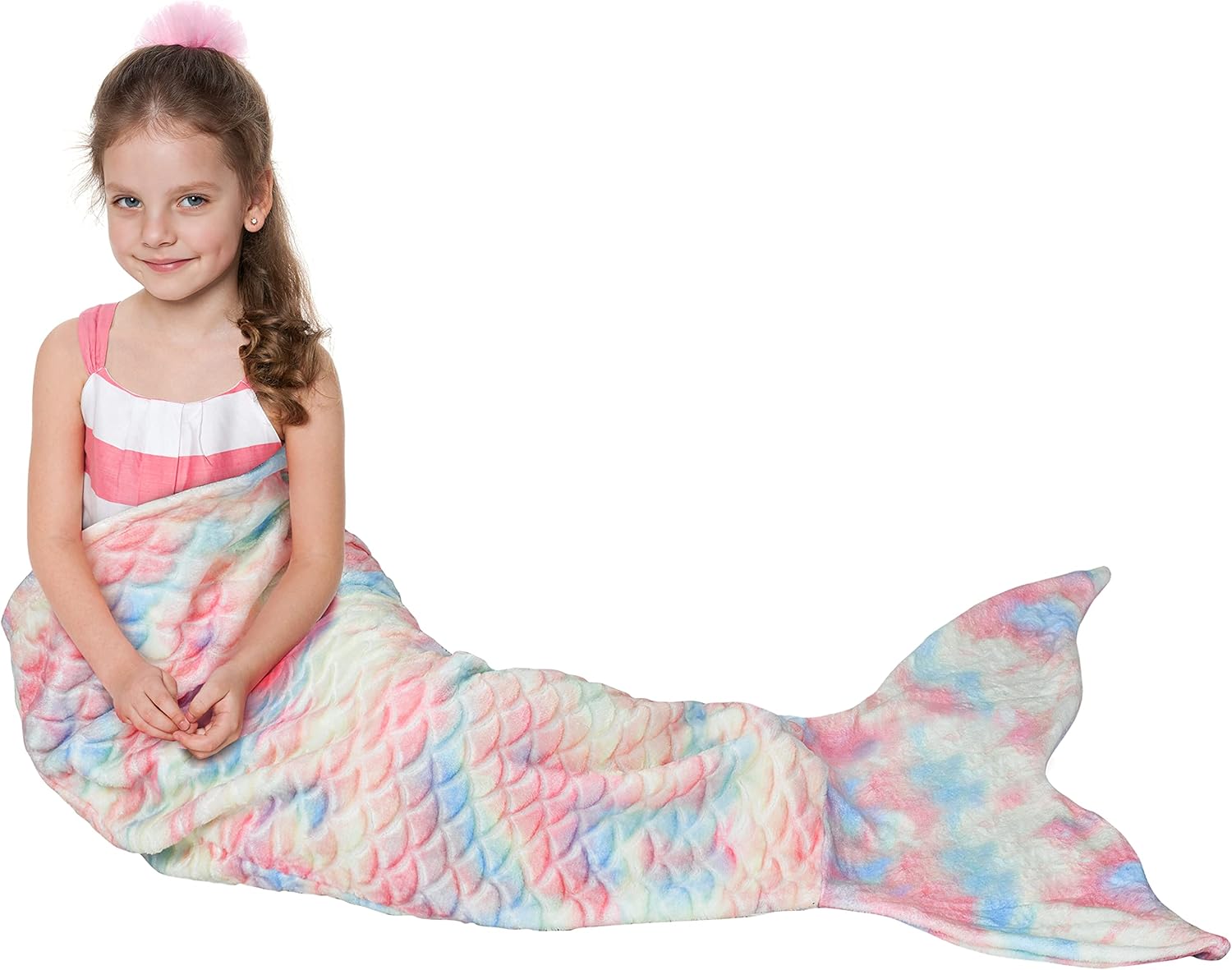 Catalonia Kids Mermaid Tail Blanket, Super Soft Plush
