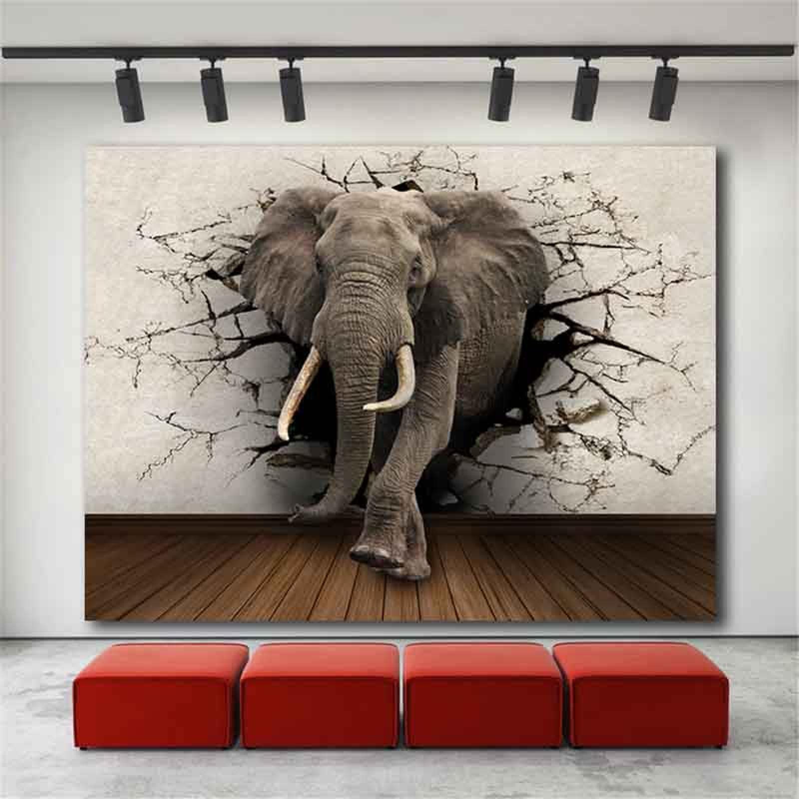 Amazon.co.jp: 動物象キャンバス絵画壁アート ポスターや