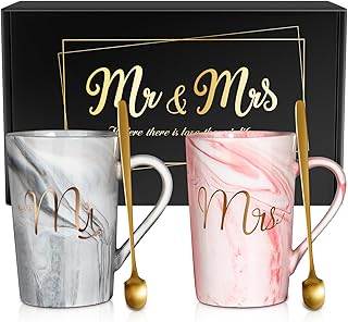 Linkax Couple's Coffee Mugs - Mr. and Mrs.