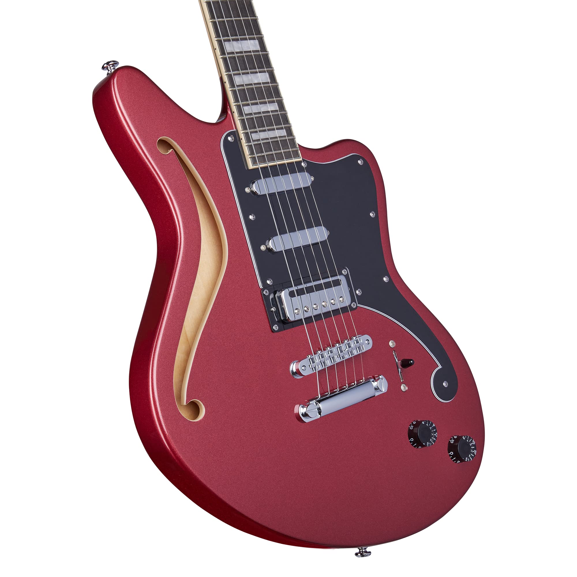 D'Angelico Premier Bedford SH Oxblood Semi-Acoustic Guitar with Gig Bag
