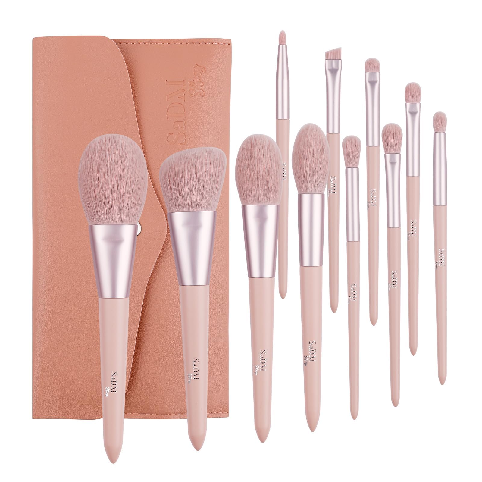 Makeup Brush Set (11 Pieces), Includes Foundation, Powder, Concealers, Highlighter, Contour