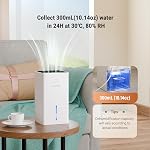 INKBIRDPLUS Small Dehumidifiers for Home, 1100ml Water Tank, Up to 300 Sq.ft, Quiet, Dehumidifiers for Bedroom, 2 Modes, 7 Color LED Light, Auto Shut-off, Ideal for Bathroom, Basement and Office