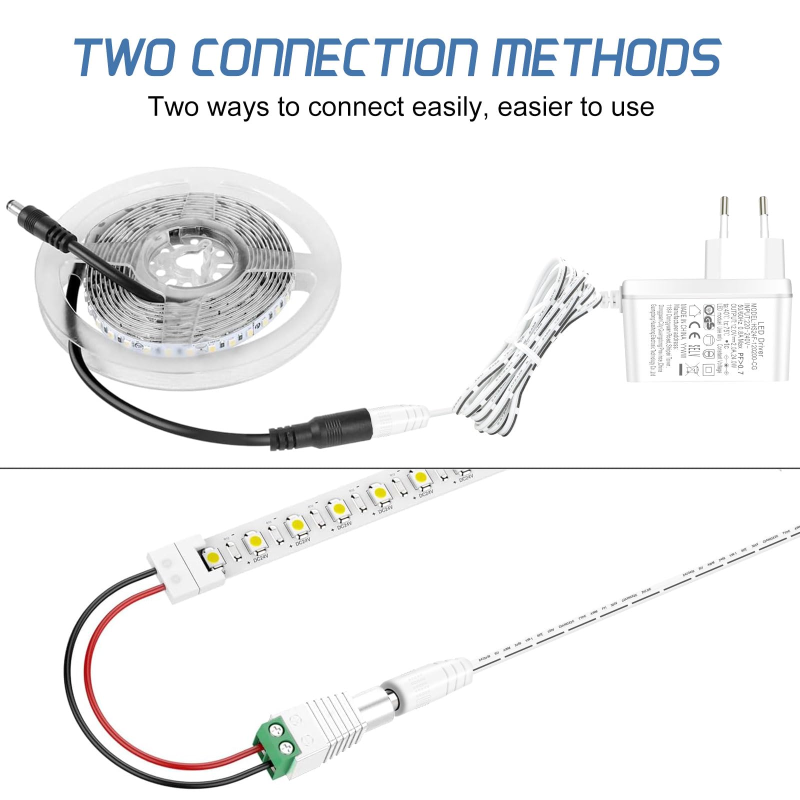 Adattatore di Alimentazione DC 12V 2A 24W,AC 100-240V a DC 12V per Strisce LED, Radiosveglia, Scanner, Aspirapolvere, Router(Bianco Adattatore di Alimentazione DC 12V 2A 24W,AC 100-240V a DC 12V per Strisce LED, Radiosveglia, Scanner, Aspirapolvere, Router(Bianco