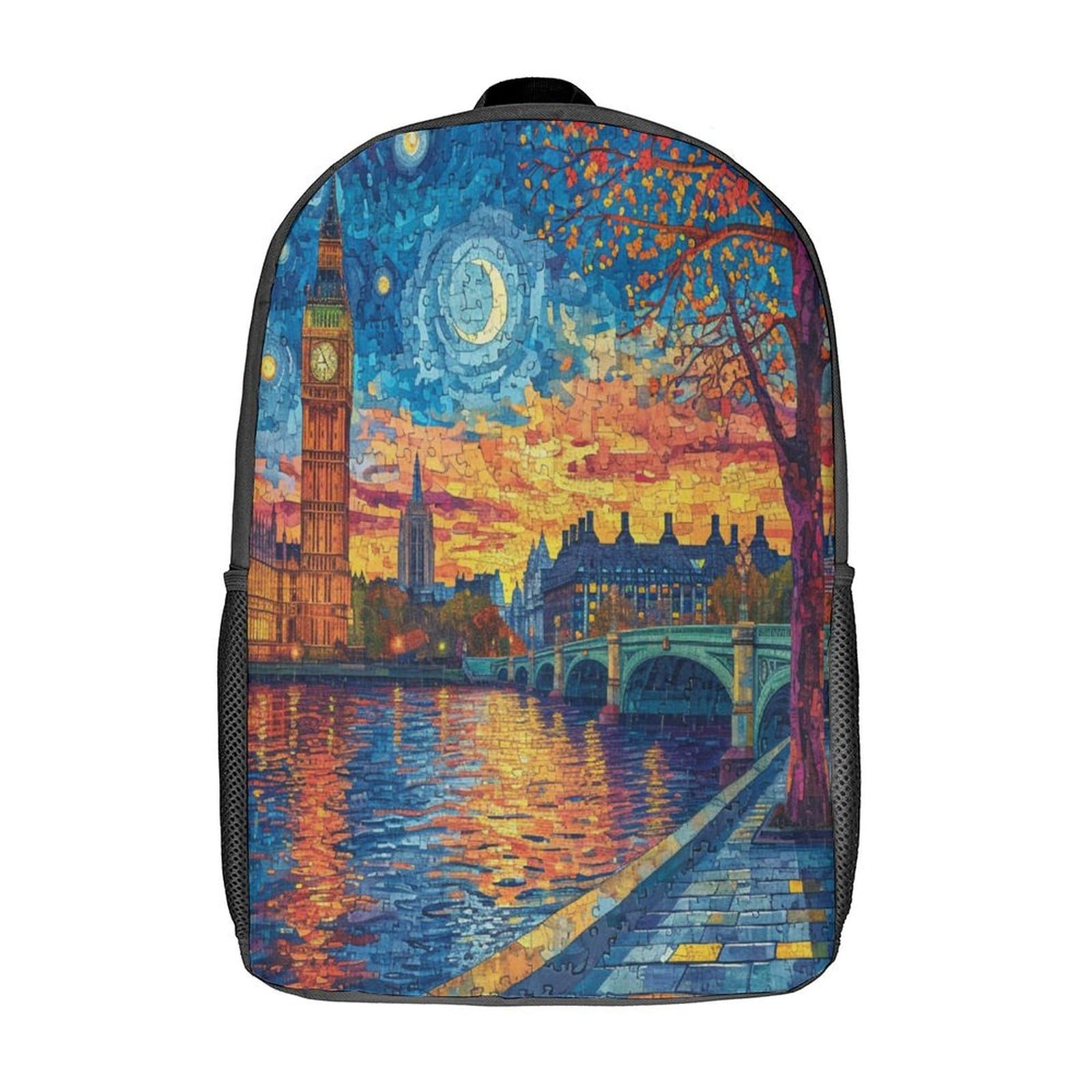 XIAOCHENG London Tower Bridge Mochila Niña, Mochilas Escolares,Mochila Infantil Ajustar Con Bolsillos Laterales Y CorreaGran Capacidad Impermeable Mochila,Regalos Para Niñas Niños Y 17inch
