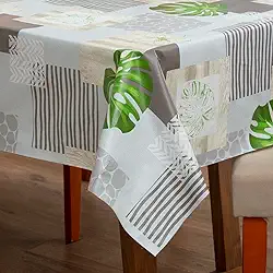 Toalhas De Mesa PVC Térmico 1.40 X 1.40 Estampada Impermeável Resistente a Calor (Folhas)
