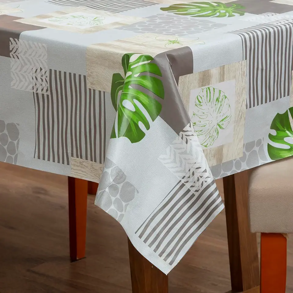 Toalhas De Mesa PVC Térmico 1.40 X 1.40 Estampada Impermeável Resistente a Calor (Folhas)