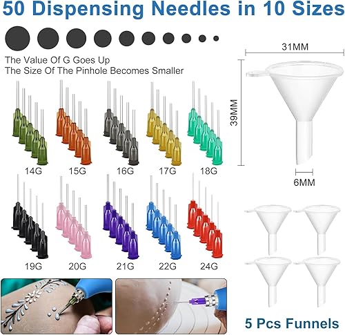 Miniatura 2 de LAMPTOP 164 piezas de herramientas de adorno de loza, suministros de herramientas de cerámica, juego de aplicador de precisión de esmalte, agujas de