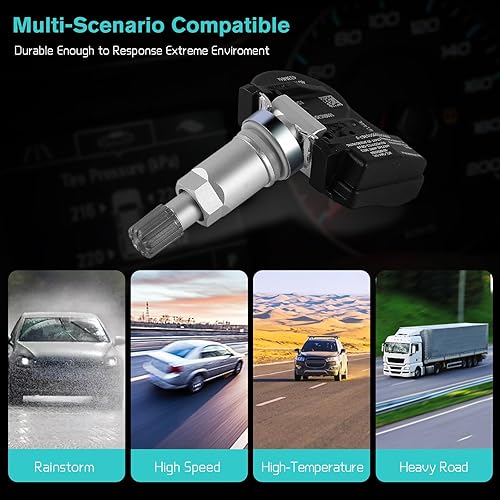 Miniatura 5 de Sistema de monitoreo de presión de neumáticos TPMS Sensores compatibles con Nissan Rogue 2014 2015 2016 2017 2018 2019 2020 Reemplazo TPMS
